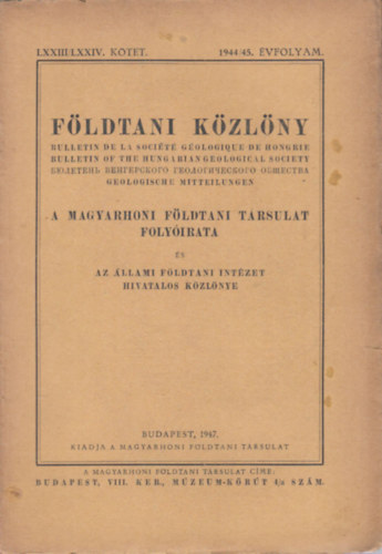 Fldtani kzlny 1944/45. vfoylam egy fzetben