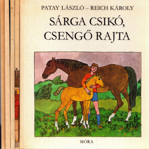 Patay L�szl�, Reich K�roly, Megay L�szl�, R�kassy Csaba, Tasn�di Kubacska Andr�s, Gaal Domokos, Julius Schwartz, Ga�l �va - 5 db mesek�nyv: S�rga csik�, cseng� rajta - H�rom torony, egy v�ros - Ali csacsi �s a t�bbiek - Var�zsf�vek - J� mulats�g tudni, mi�rt