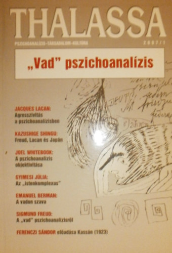 Palk Magda (szerk.) - Thalassa XVIII. vfolyam 1. szm
