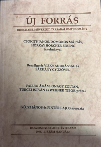 Kovács Lajos (szerk.) - Új Forrás - Irodalom, művészet, társadalomtudomány 1991. 1. Január