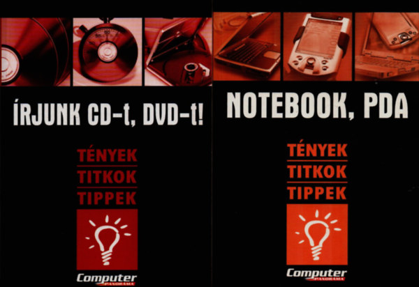 Horváth Annamária (szerk.) - 2 db számítástechnika könyv: Notebook, PDA - Írjunk cd-t, dvd-t!