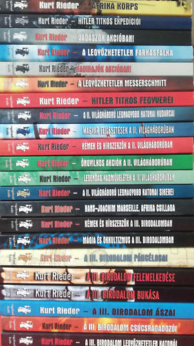 Kurt Rieder - 22 darab Kurt Rieder világháborús könyv