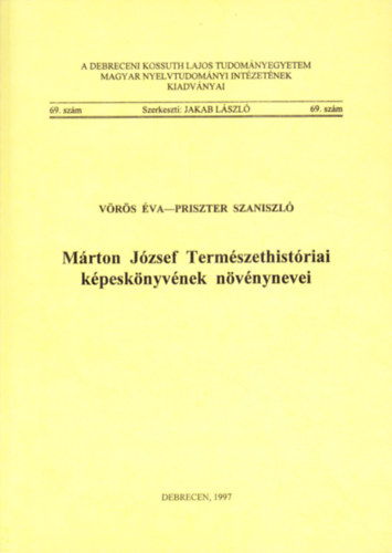 Vrs va - Mrton Jzsef Termszethistriai kpesknyvnek nvnynevei