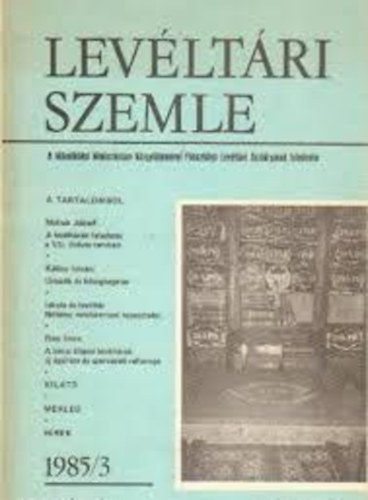 Bal�zs P�ter - Lev�lt�ri szemle 1985/3