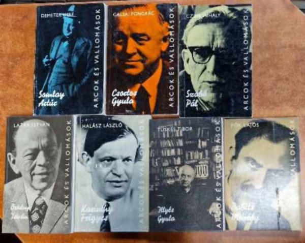 7 db Arcok s vallomsok knyvcsomag:rkny I,Illys Gyula,Babits Mihly,Szab Pl,Csortos Gyula ,Somlay Artr
