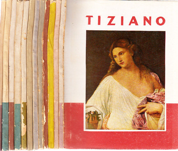 A mvszet kisknyvtra 12 db. (Festszet: Tiziano, Fedotov, Goya, Perov, Mnes, Matisse, Ingres, Michelangelo, Leonardo Da Vinci, Botticelli, Grnewald, Rubljov)