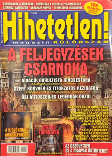 Szcs Rbert (szerk.) - Hihetetlen! magazin (klnszm) 2021. szeptember-december