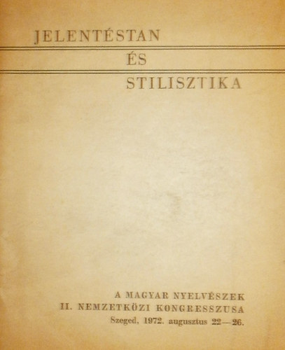 Benk Lornd (szerk.) - Jelentstan s stilisztika