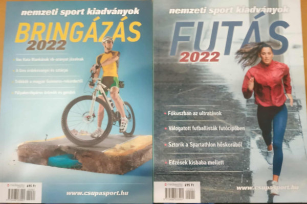 Kun Zoltán (Szerk.) - 2 db sport magazin: Futás 2022 + Bringázás 2022