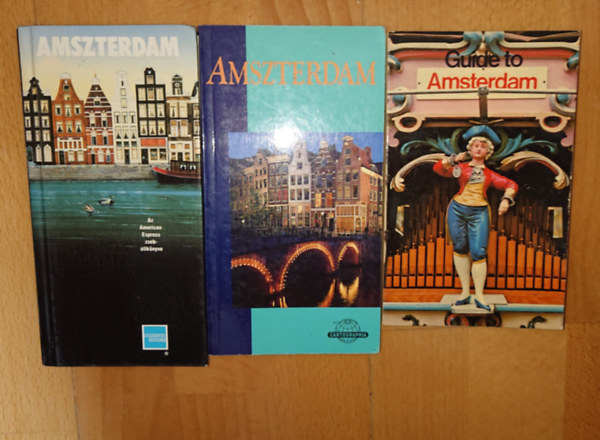 2 útikönyv Amszetrdamról + 1 ajándék angol nyelvű: Amszterdam (Cartographia), Amszterdam (American Express) + Guide to Amsterdam