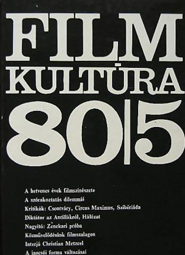 Filmkultúra 1980 (teljes évfolyam,1--6szám)