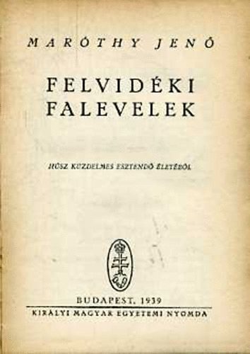 Mar�thy Jen� - Felvid�ki falevelek