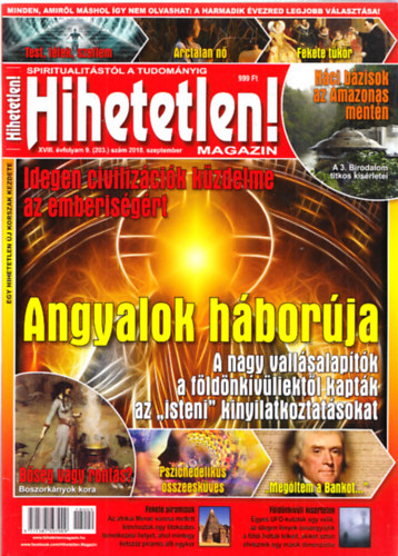 Sz�cs R�bert (f�szerk.) - Hihetetlen! magazin - XVIII. �vfolyam 9. (203.) sz�m 2018. szeptember