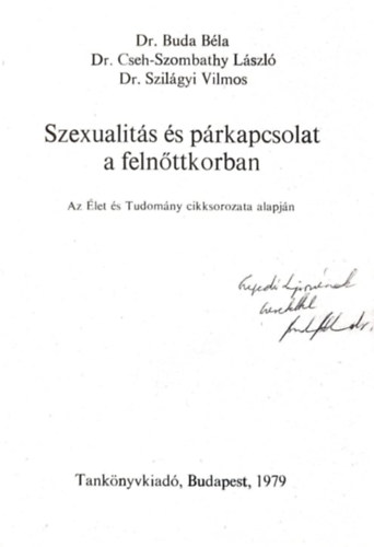 Dr. Buda-Dr. Cseh-Dr. Szilgyi - Szexualits s prkapcsolat a felnttkorban