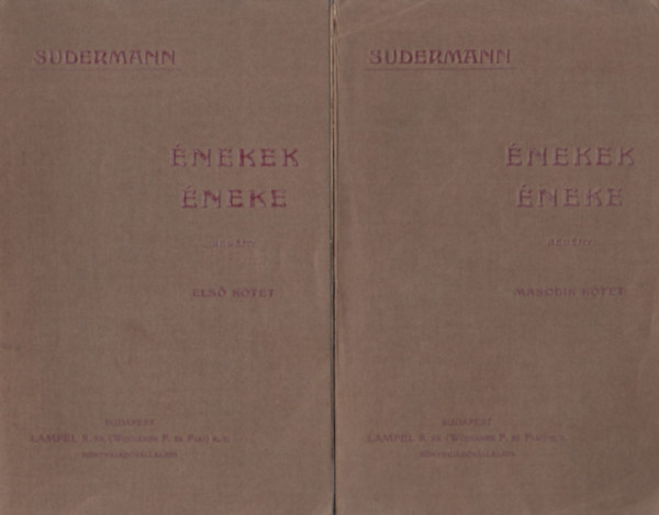 Hermann Sudermann - Énekek éneke I-II.