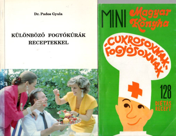 Christopher J. Hammond, Dr. Pados Gyula, Schobert Norbert - 4 db dits knyv: Mini Magyar Konyha Cukrosoknak-fogysoknak, Klnbz fogykrk receptekkel, A Norbi titok, Vrcsoportdita-testkontrollal