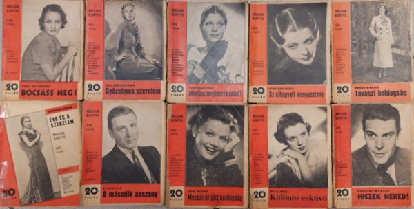 David Maule, Rene Shann, Gert Rothberg, Walter Grogan, Courtis-Mahler, Diana Mills, Earl Rider - 13 darab a Millik knyve sorozatbl: 397: Klra lesz a felesgem!, 404: Mindent megteszek rted!, 405: gyzelmes szerelem 408:Hiszek neked!, 413: Harc a boldogsgrt, 420: Bocsss meg! II. ktet, 428: Az elhagyott menyasszony,