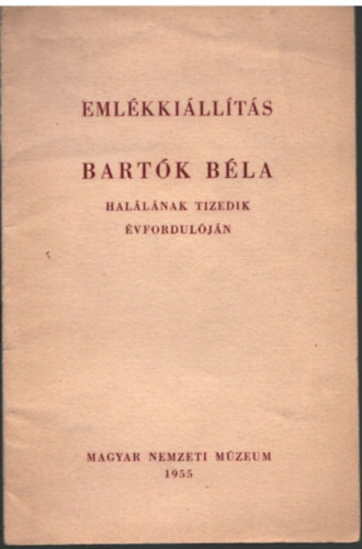 Emlkkillts Bartk Bla hallnak tizedik vforduljn