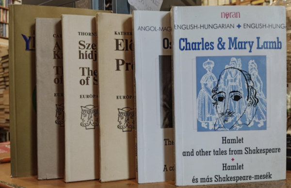 Mary �s Charles Lamb, Oscar Wilde, Katherine Mansfield, Thornton Wilder, Carson McCullers, Lennon-McCartney - 6 db Angol-magyar nyelv� k�tet: Hamlet �s m�s Shakespeare-mes�k; A canterville-i k�s�rtet; El�j�t�k; Szent Lajos kir�ly h�dja; A Szomor� K�v�h�z ballad�ja; Yesterday