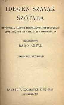 Rad Antal - Idegen szavak sztra