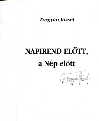 Dr. Torgyn Jzsef - Napirend eltt, a Np eltt - dediklt