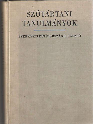 Orszgh Lslz (szerk.) - Sztrtani tanulmnyok