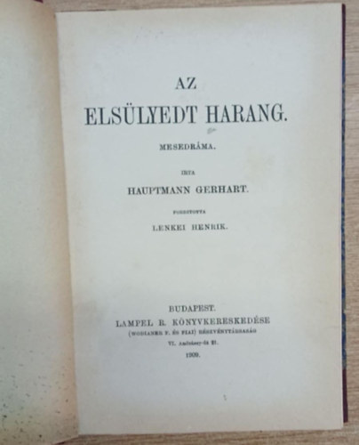 Gerhart Hauptmann - Az elslyedt harang