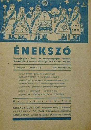 Kernyi Gyrgy (Szerk.), Kertsz Gyula (szerk.) - neksz - V. vfolyam 3. szm, 1937. december 15.