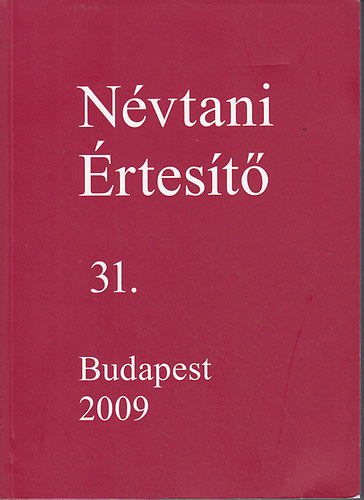 Hajd Mihly (szerk.) - Nvtani rtest 31.