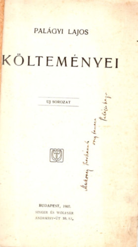 Palgyi Lajos - Palgyi Lajos kltemnyei- dediklt
