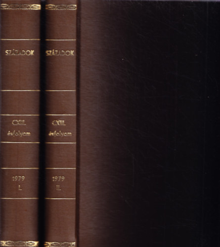 Sz�zadok CXIII. �vfolyam, 1979 I-II.