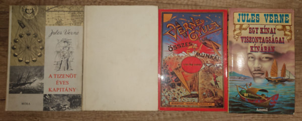 Jules Verne - 4 klasszikus ifjúsági regény Jules Verne-től: Egy kínai viszontagságai Kínában, A két kip testvér, A tizeöt éves kapitány, Kétévi vakáció