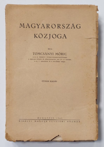 Tomcsnyi Mric - Magyarorszg kzjoga