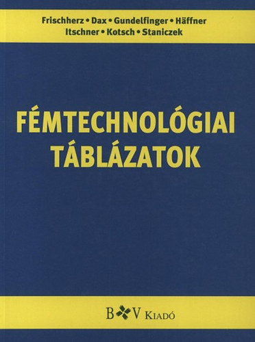 Fmtechnolgiai tblzatok
