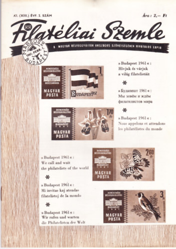 Filatliai szemle 1965/1-12. (teljes vfolyam, lapszmonknt)