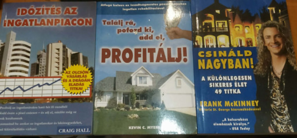 Kevin C. Myers, Craig Hall, Frank McKinney - 3 db Ingatlan: Csin�ld nagyban! + Id�z�t�s az ingatlanpiacon + Tal�lj r�, pofozd ki, add el, profit�lj!