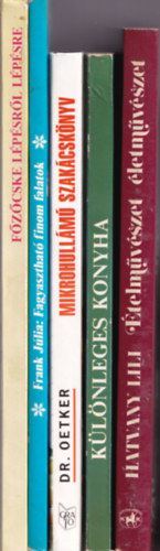 Hatvany Lili, F. Nagy Angla, Dr. Oetker, Frank Jlia, Ks Gbor-Csizmadia Andrs - 5 db Szakcsknyv: Fzcske lpsrl lpsre, Mikrohullm szakcsknyv, Klnleges konyha, telmvszet-letmvszet, Fagyaszthat finom falatok.