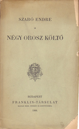 Szab� Endre - N�gy orosz k�lt�