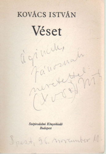 Kov�cs Istv�n - V�set
