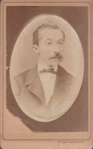 Fényirdai Intézet: Bajszos férfi portréja (6,5x10,5 cm) (vizitkártya)