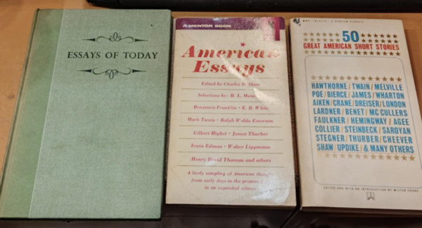 Milton (edit.) Crane, Charles B. Shaw, F. H. Pritchard, W. H. Mason - 3 db 50 Great American Short Stories + American Essays + Essays of Today