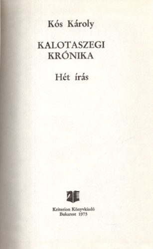 Ks Kroly - Kalotaszegi krnika