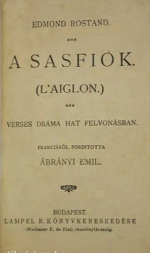 Edmond Rostand - A sasfiók