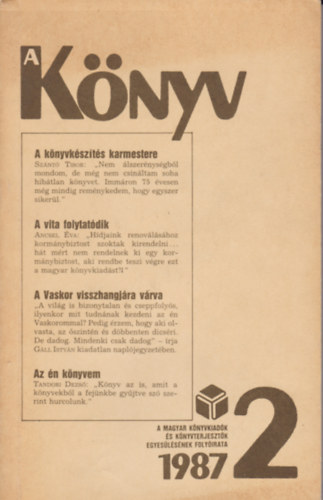 Domokos Jnos (szerk.) - A Knyv 1987/2