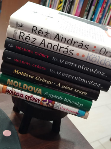 R�z Andr�s, Moldova Gy�rgy - K�NYVMENT� AJ�NLAT, 6 DB. Irodalom, magyar szerz�k. Orr, K�ld�k, Ha az Isten h�tran�zne 1-2., A p�nz szaga, a gy�v�k b�tors�ga, �sz�verseny