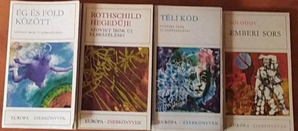 Szovjet rk elbeszlsei, Szovjet Irodalom - 4 db Szovjet Eurpa Zsebknyvek:Rothschild hegedje + Tli kd+g s Fld kztt+Emberi sors