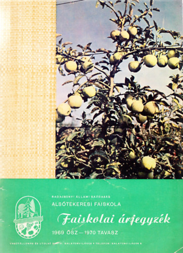 Als�tekeresi Faiskola - Faiskolai �rjegyz�k 1969. �sz - 1970. tavasz