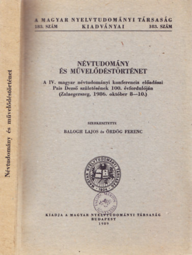 Balogh Lajos-rdg Ferenc (sz) - Nvtudomny s mveldstrtnet
