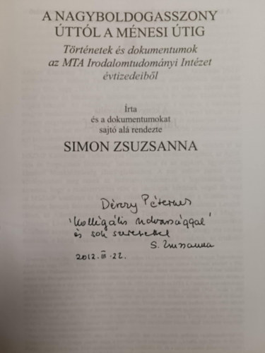Simon Zsuzsanna - A Nagyboldogasszony ttl a Mnesi tig