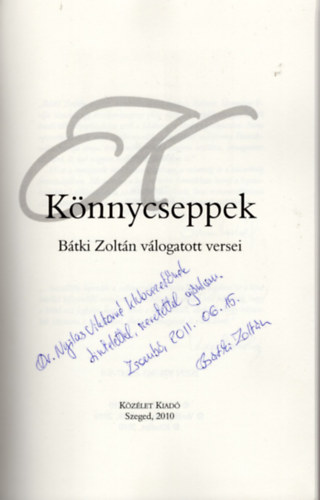 Btki Zoltn - Knnycseppek- dediklt